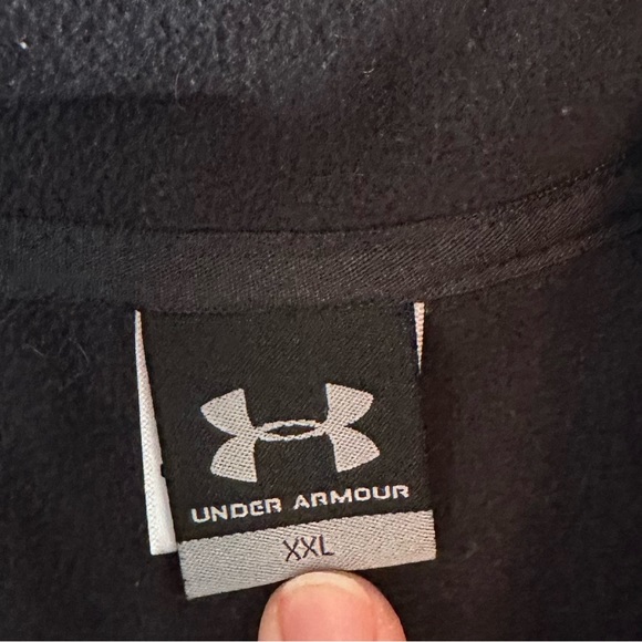 UA Under Armour Quarter Zip Phoenician Golf Pullover Fleece BLACK SZ XXL EUC - Picture 8 of 11